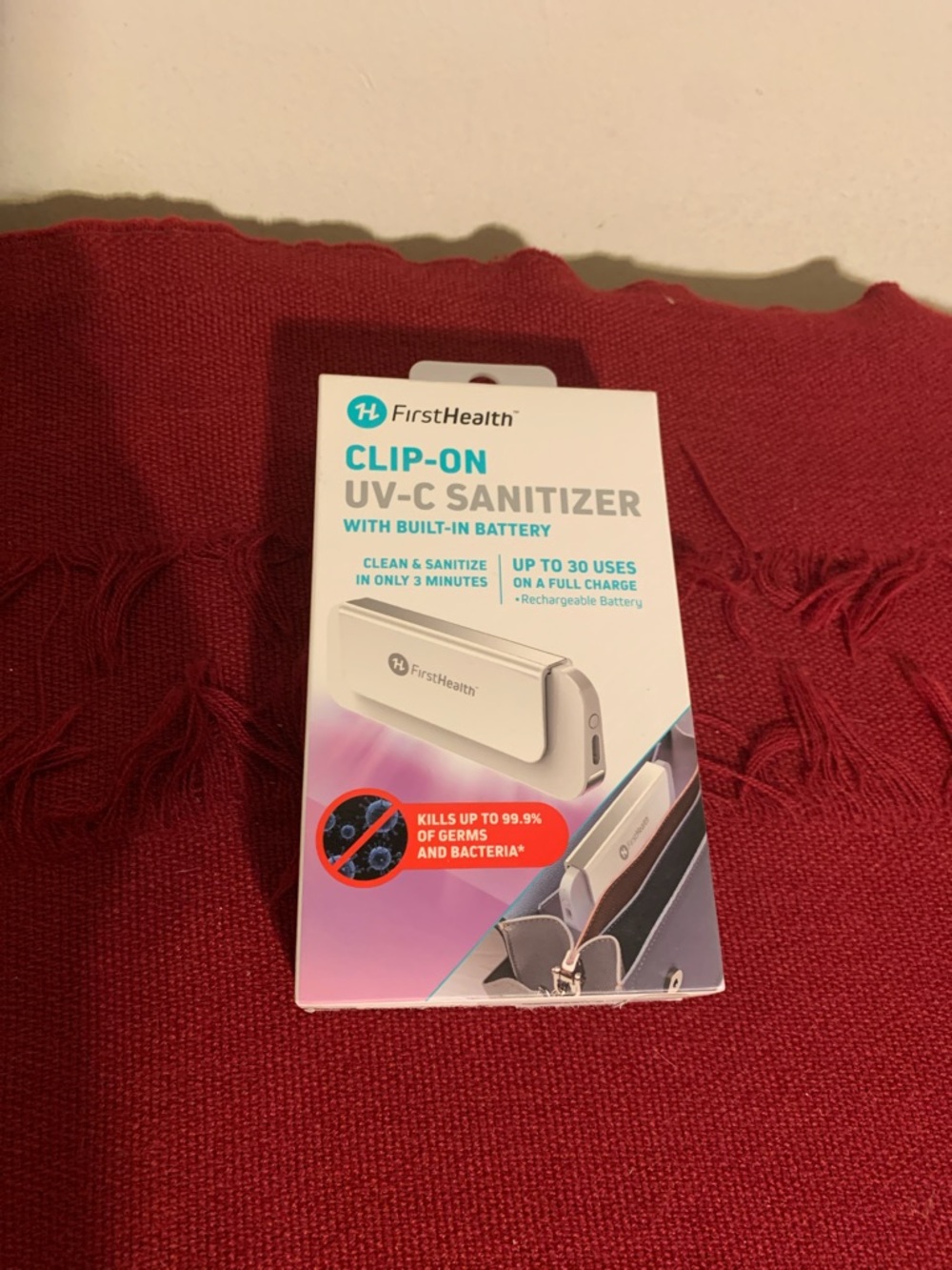 Clip-On UV-C Sanitizer - White